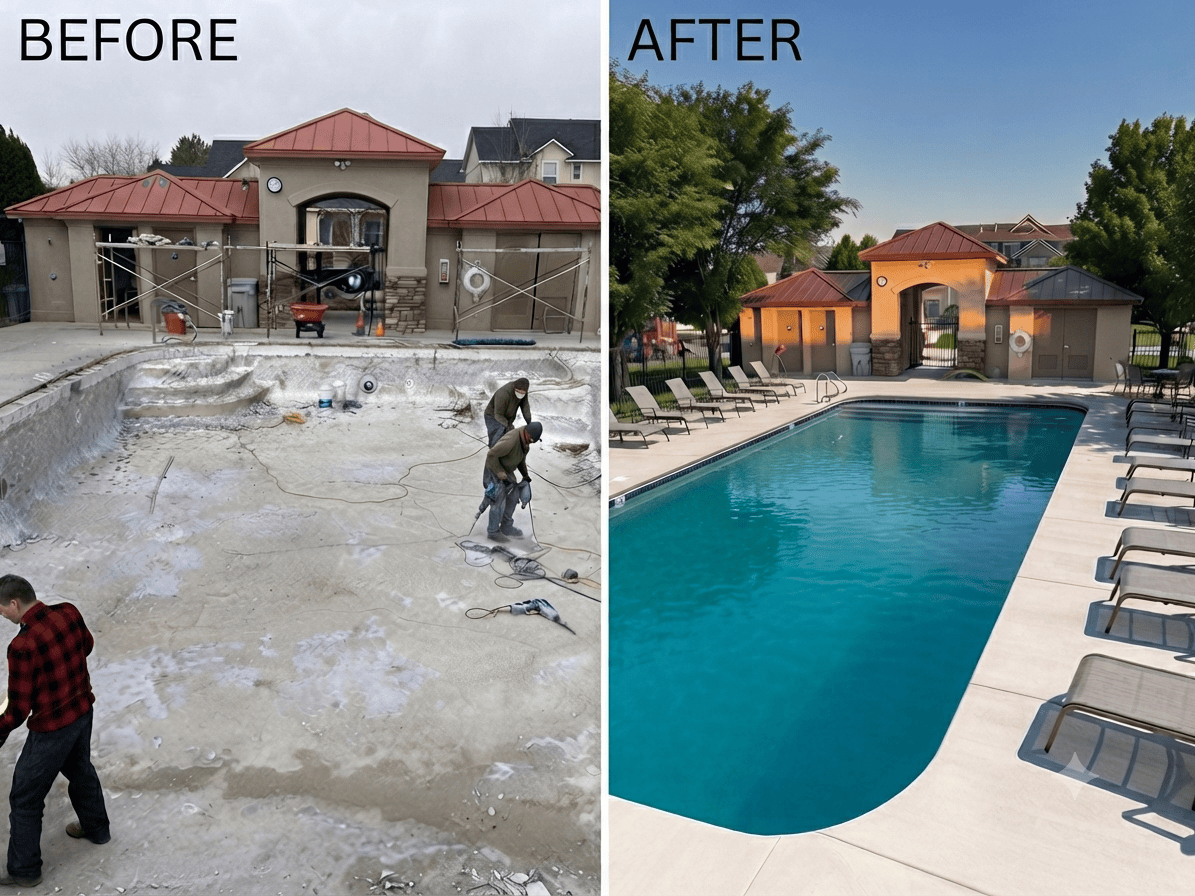 Pool DoctoRx Technicians Remodel Castle Peak HOA pool